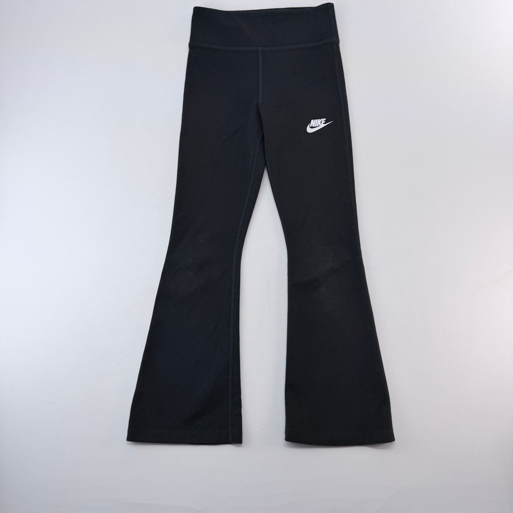 Nike Sportswear Women Black Flare Leggings High Waisted Pants M